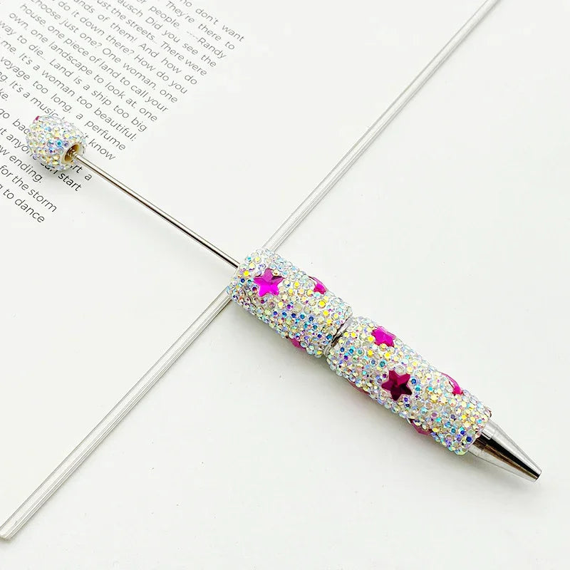 Star and Moon Full Diamond Bead Pen Colorful Heavy Industry Full Diamond | DIY Beadable Pen Craft Gift Idea