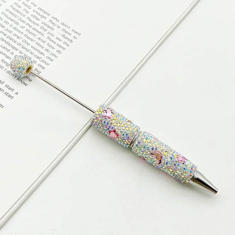 Star and Moon Full Diamond Bead Pen Colorful Heavy Industry Full Diamond | DIY Beadable Pen Craft Gift Idea