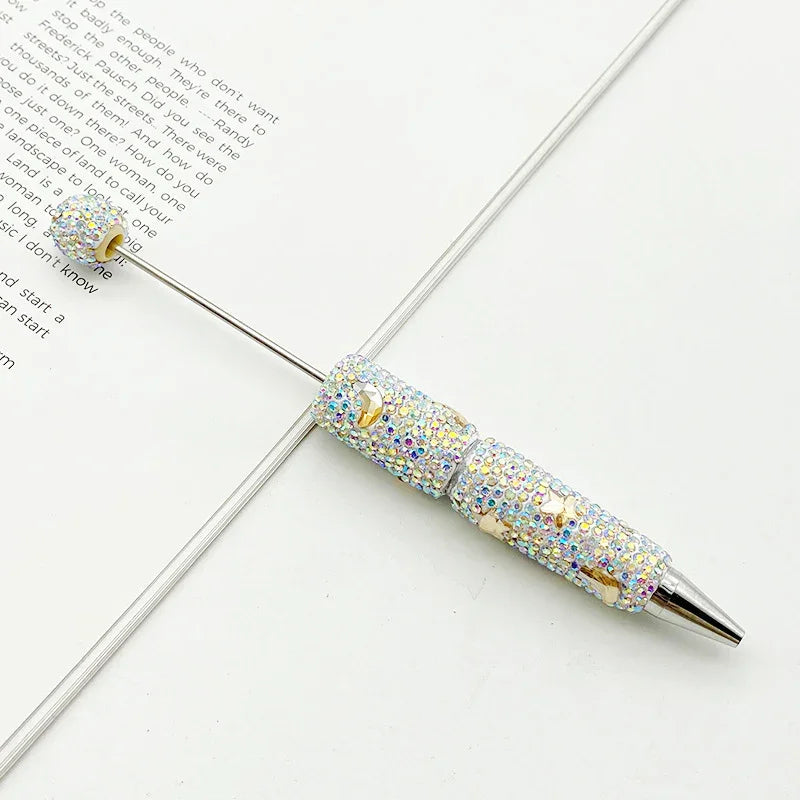 Star and Moon Full Diamond Bead Pen Colorful Heavy Industry Full Diamond | DIY Beadable Pen Craft Gift Idea