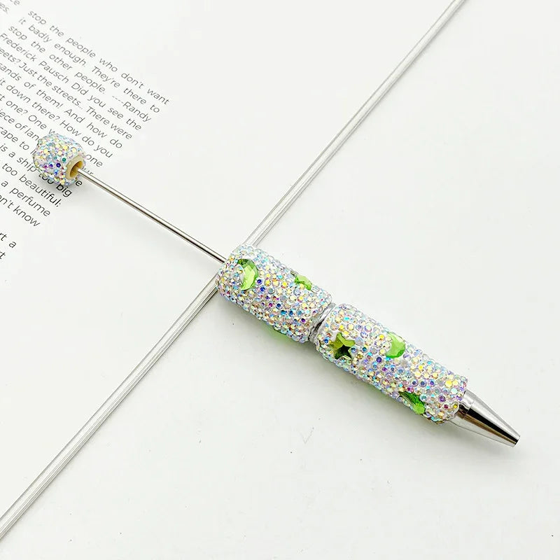Star and Moon Full Diamond Bead Pen Colorful Heavy Industry Full Diamond | DIY Beadable Pen Craft Gift Idea