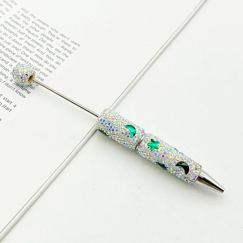 Star and Moon Full Diamond Bead Pen Colorful Heavy Industry Full Diamond | DIY Beadable Pen Craft Gift Idea