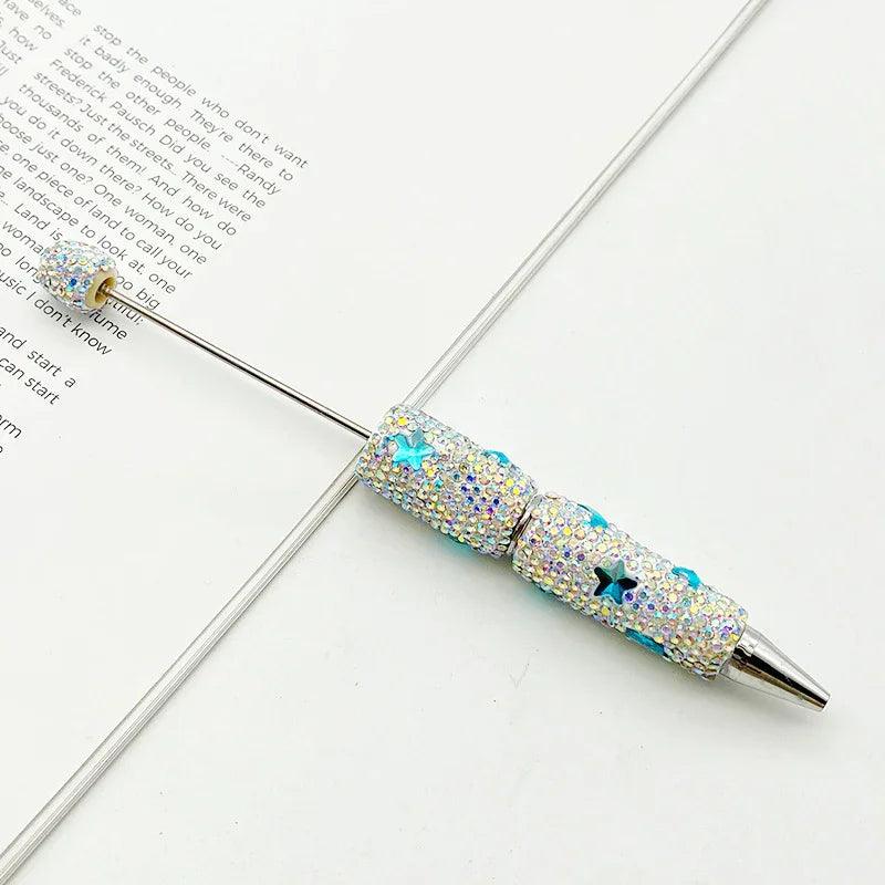 Star and Moon Full Diamond Bead Pen Colorful Heavy Industry Full Diamond | DIY Beadable Pen Craft Gift Idea
