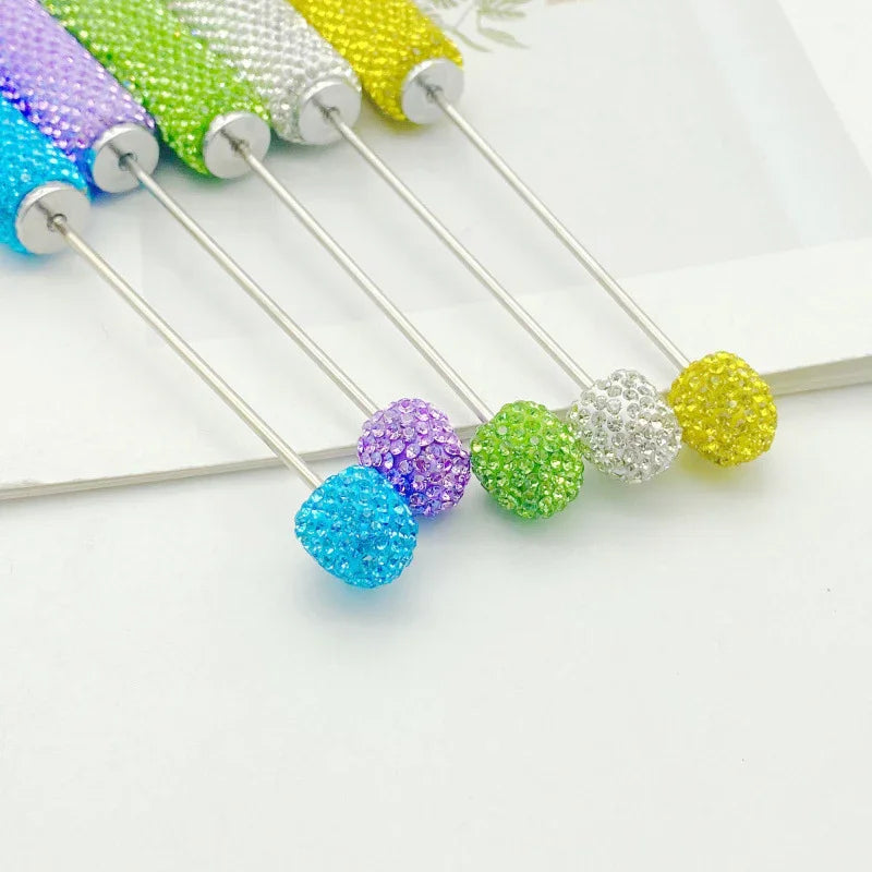 Touch screen full diamond bead pen puzzle handmade solid color full diamond | DIY Beadable Pen Craft Gift Idea