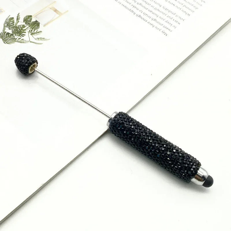 Touch screen full diamond bead pen puzzle handmade solid color full diamond | DIY Beadable Pen Craft Gift Idea