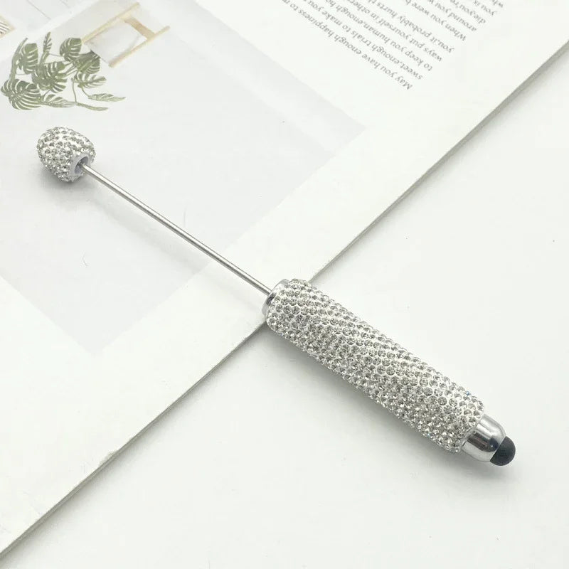 Touch screen full diamond bead pen puzzle handmade solid color full diamond | DIY Beadable Pen Craft Gift Idea