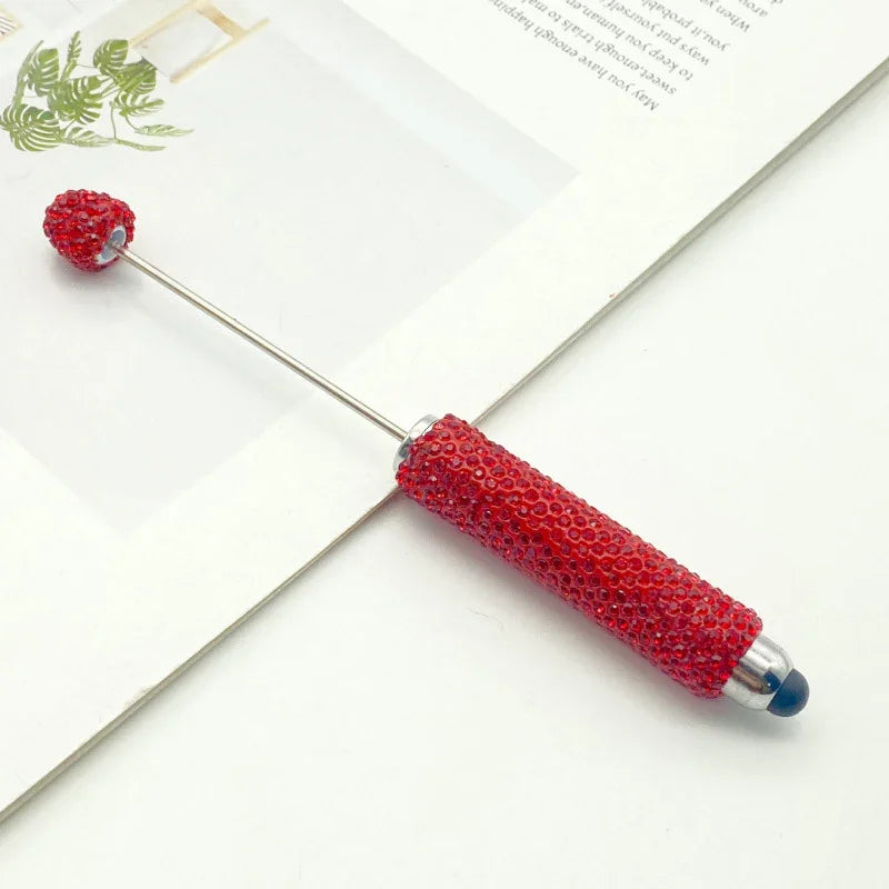 Touch screen full diamond bead pen puzzle handmade solid color full diamond | DIY Beadable Pen Craft Gift Idea