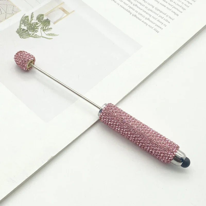 Touch screen full diamond bead pen puzzle handmade solid color full diamond | DIY Beadable Pen Craft Gift Idea