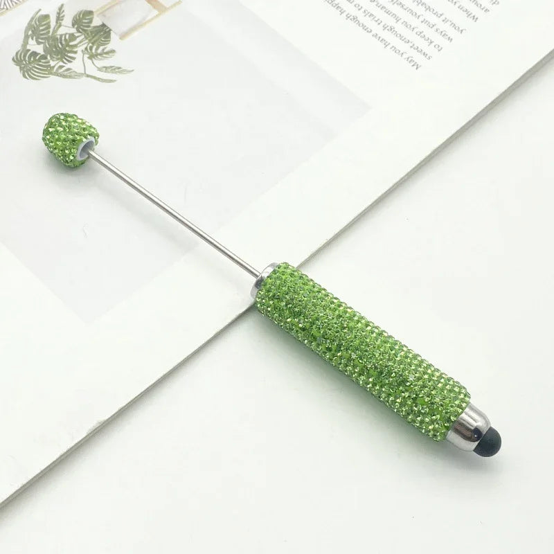 Touch screen full diamond bead pen puzzle handmade solid color full diamond | DIY Beadable Pen Craft Gift Idea