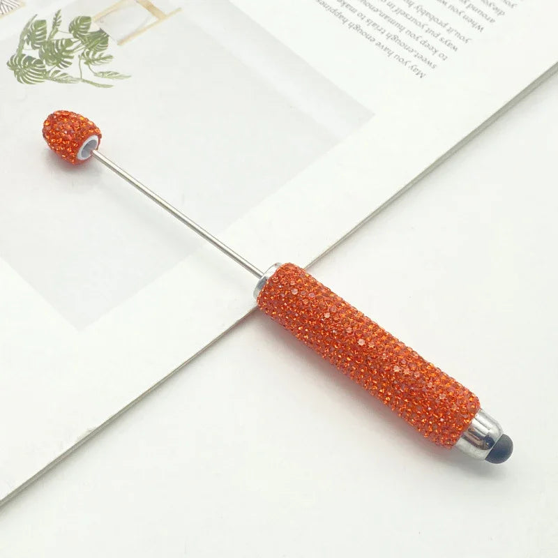 Touch screen full diamond bead pen puzzle handmade solid color full diamond | DIY Beadable Pen Craft Gift Idea