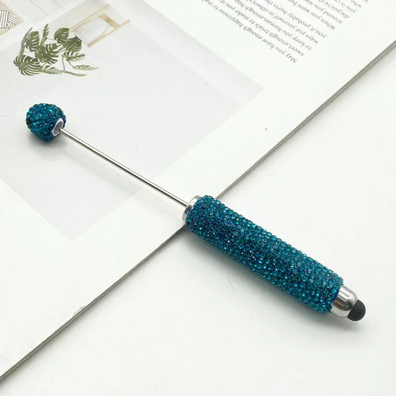 Touch screen full diamond bead pen puzzle handmade solid color full diamond | DIY Beadable Pen Craft Gift Idea