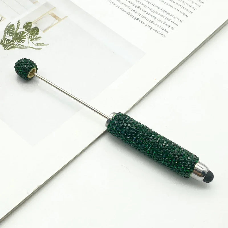 Touch screen full diamond bead pen puzzle handmade solid color full diamond | DIY Beadable Pen Craft Gift Idea
