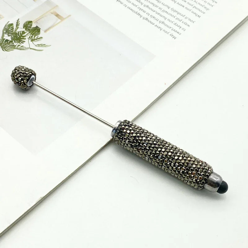 Touch screen full diamond bead pen puzzle handmade solid color full diamond | DIY Beadable Pen Craft Gift Idea