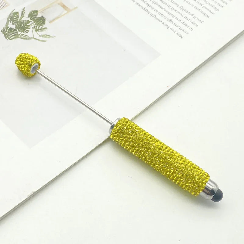 Touch screen full diamond bead pen puzzle handmade solid color full diamond | DIY Beadable Pen Craft Gift Idea