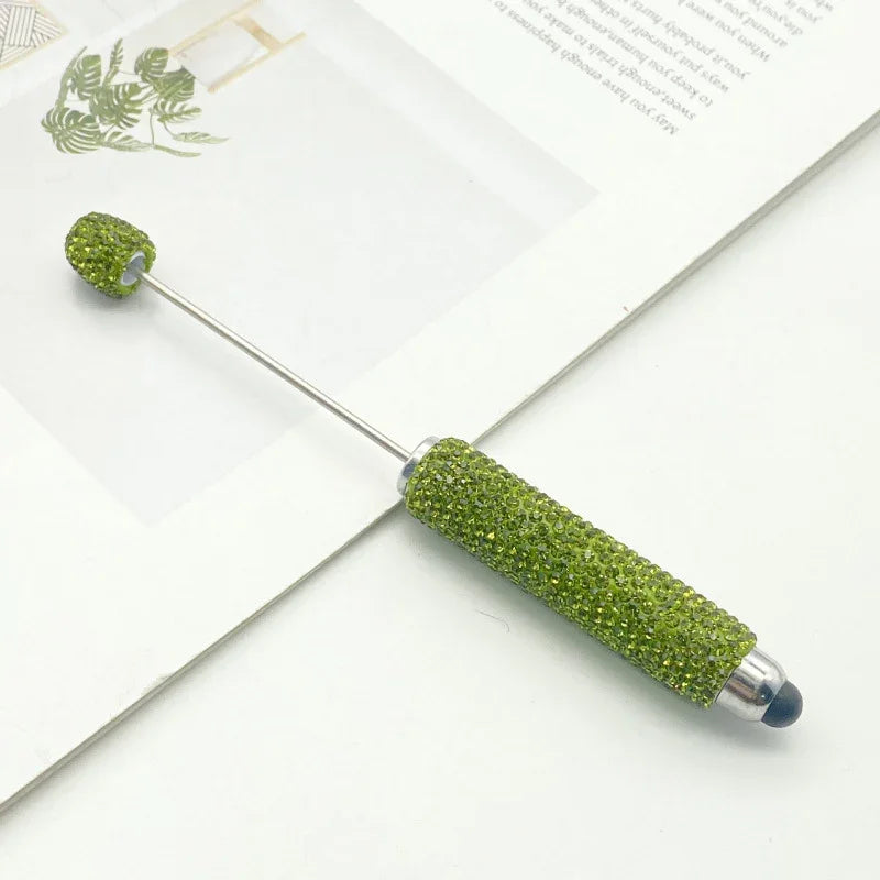 Touch screen full diamond bead pen puzzle handmade solid color full diamond | DIY Beadable Pen Craft Gift Idea