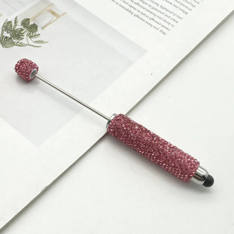 Touch screen full diamond bead pen puzzle handmade solid color full diamond | DIY Beadable Pen Craft Gift Idea
