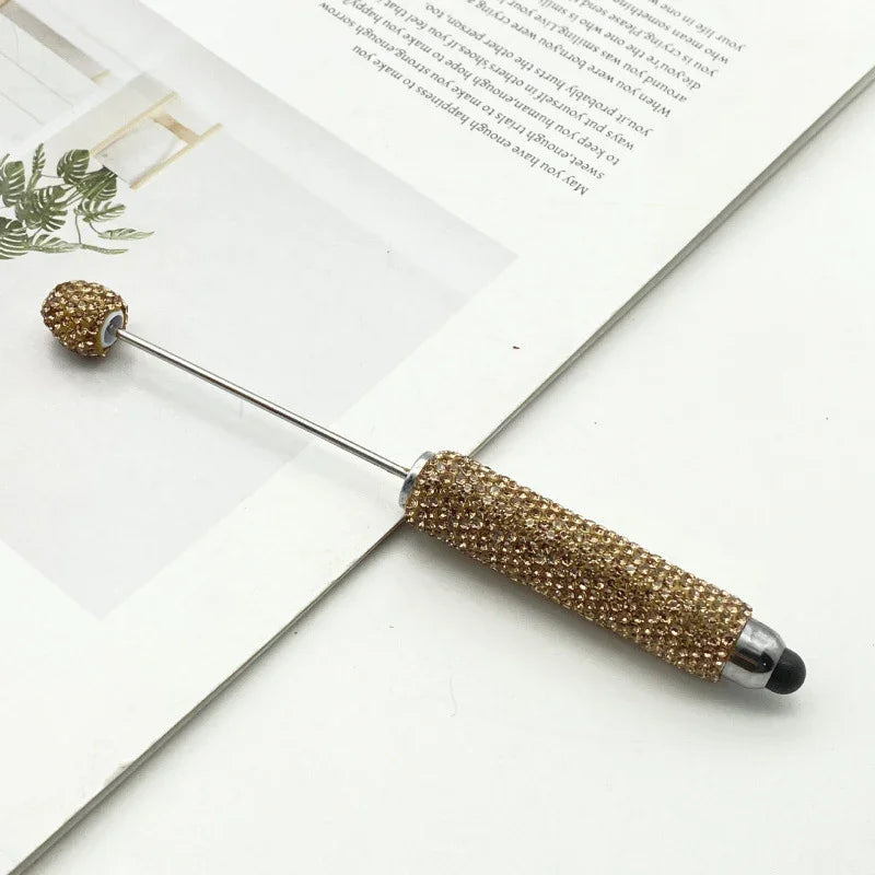 Touch screen full diamond bead pen puzzle handmade solid color full diamond | DIY Beadable Pen Craft Gift Idea