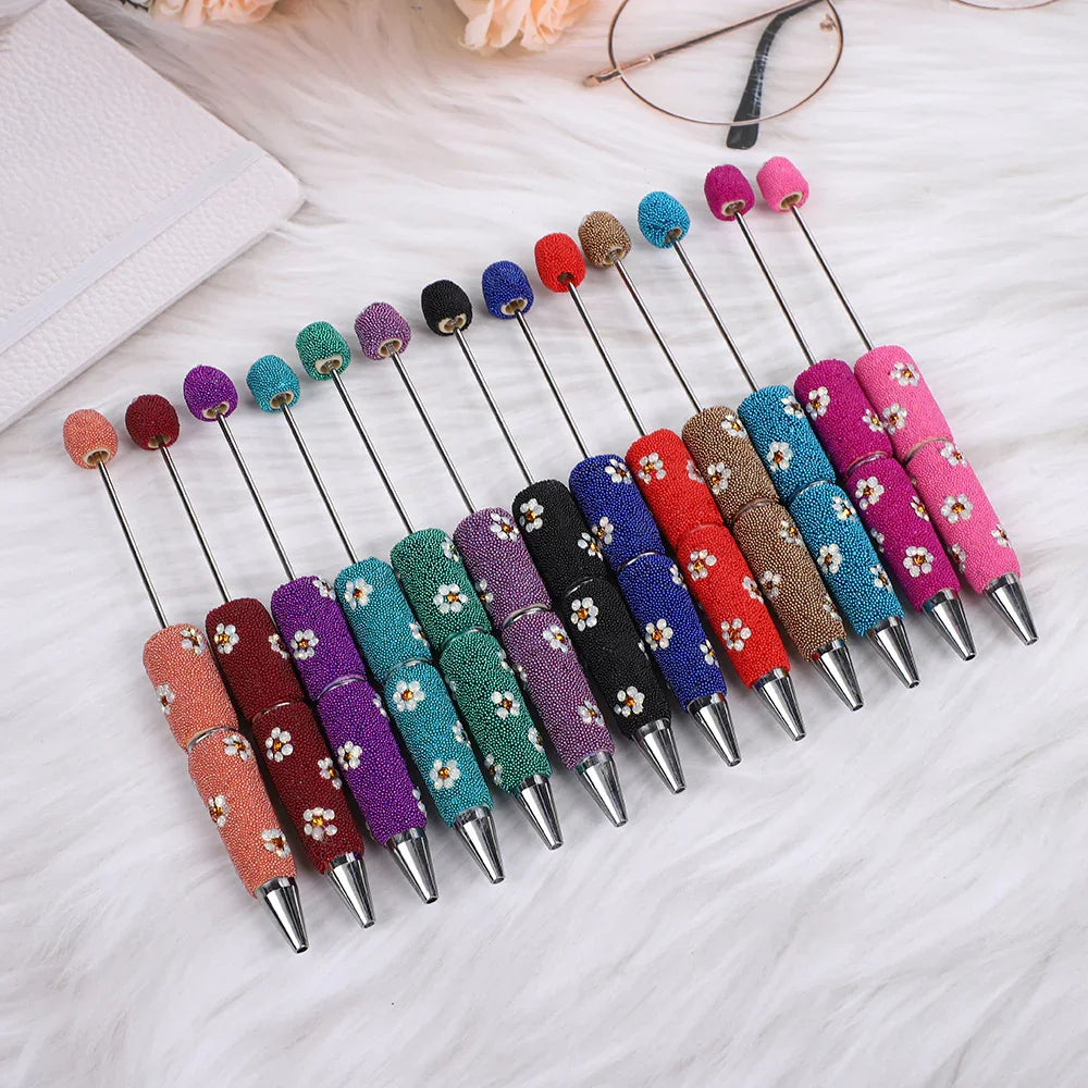Daisy Diamond Bead Pen Diamond-studded Ballpoint Pen | DIY Beadable Pen Craft Gift Idea