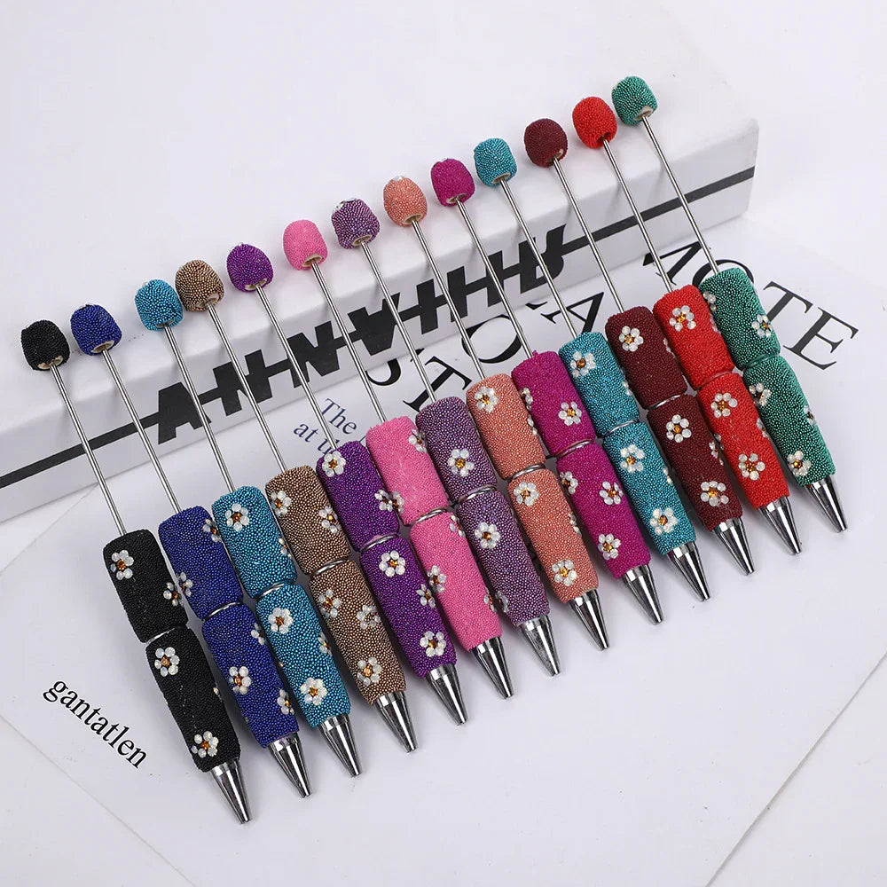 Daisy Diamond Bead Pen Diamond-studded Ballpoint Pen | DIY Beadable Pen Craft Gift Idea