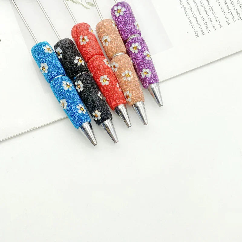 Daisy Diamond Bead Pen Diamond-studded Ballpoint Pen | DIY Beadable Pen Craft Gift Idea