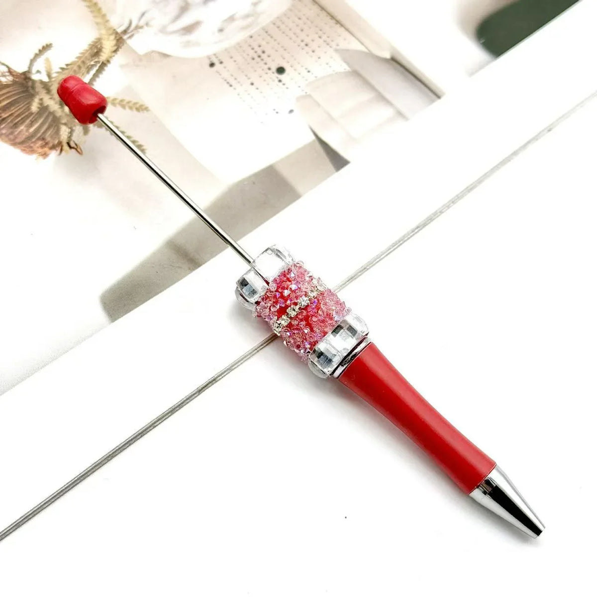 Colorful fireworks diamond bead pen Fun colorful rhinestone cute bead pen | DIY Beadable Pen Craft Gift Idea