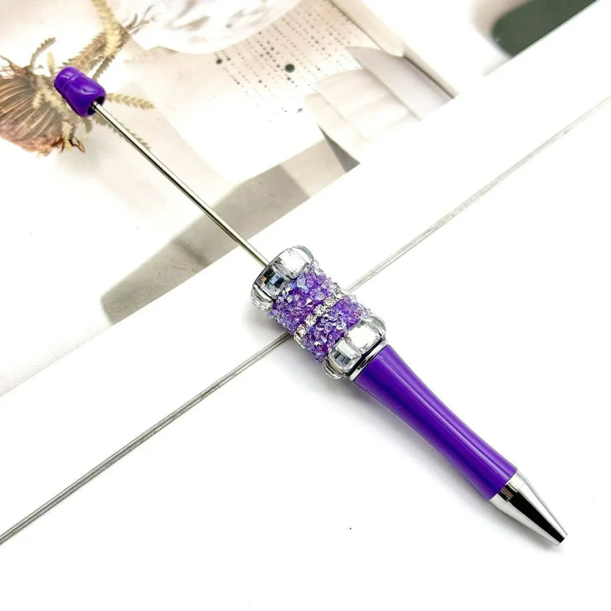 Colorful fireworks diamond bead pen Fun colorful rhinestone cute bead pen | DIY Beadable Pen Craft Gift Idea