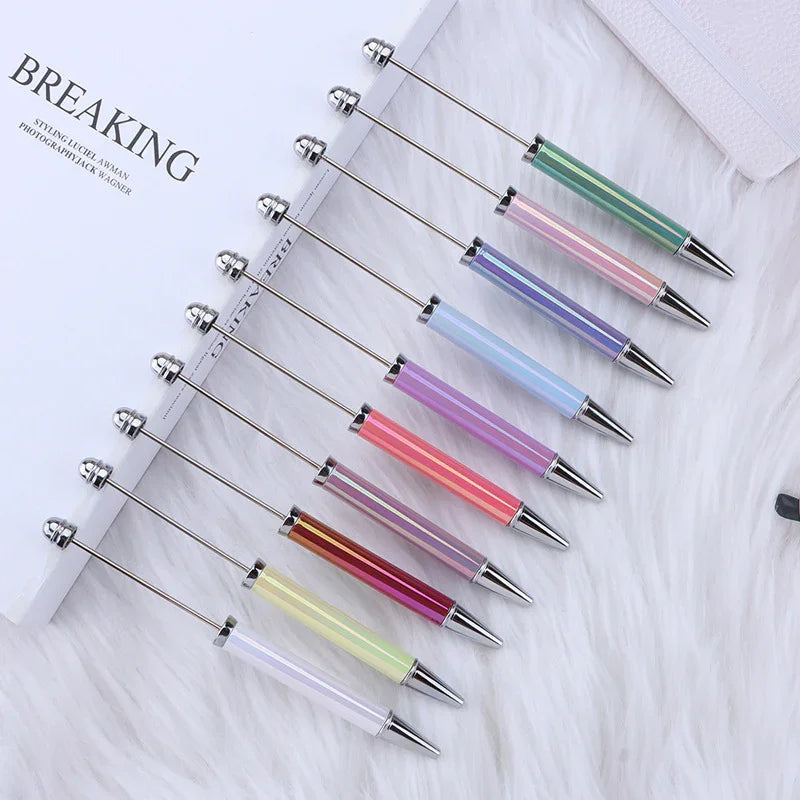 Colorful electroplating bead pen UV heat transfer handmade cute beads | DIY Sports Fan Bracelet & Keychain Craft Bead