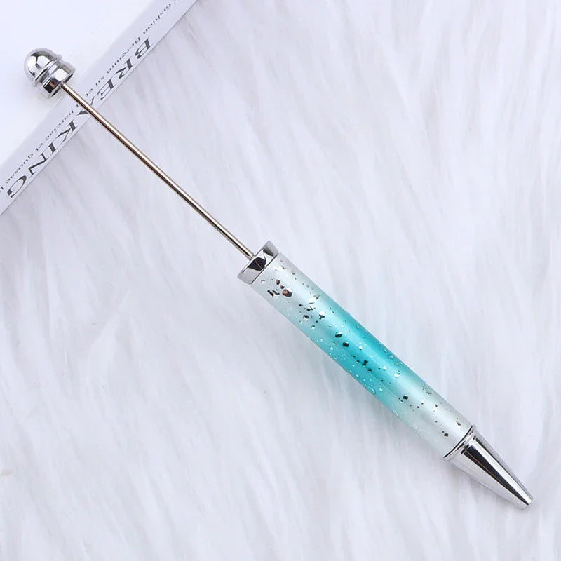 Starry Sky Bead Pen Creative Water Drop Head Gradient Ballpoint Pen Multicolor Beading | DIY Beadable Pen Craft Gift Idea