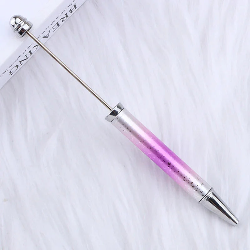 Starry Sky Bead Pen Creative Water Drop Head Gradient Ballpoint Pen Multicolor Beading | DIY Beadable Pen Craft Gift Idea