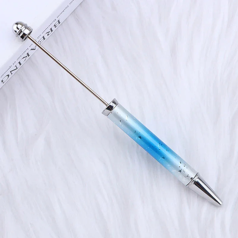 Starry Sky Bead Pen Creative Water Drop Head Gradient Ballpoint Pen Multicolor Beading | DIY Beadable Pen Craft Gift Idea