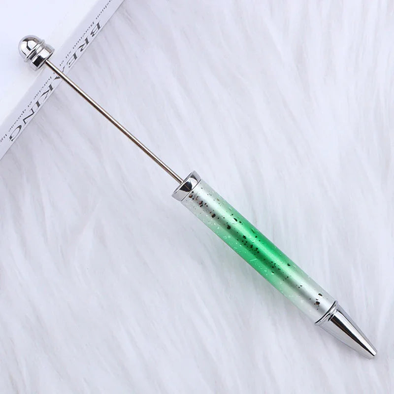 Starry Sky Bead Pen Creative Water Drop Head Gradient Ballpoint Pen Multicolor Beading | DIY Beadable Pen Craft Gift Idea