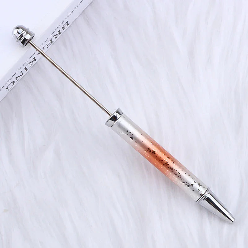 Starry Sky Bead Pen Creative Water Drop Head Gradient Ballpoint Pen Multicolor Beading | DIY Beadable Pen Craft Gift Idea