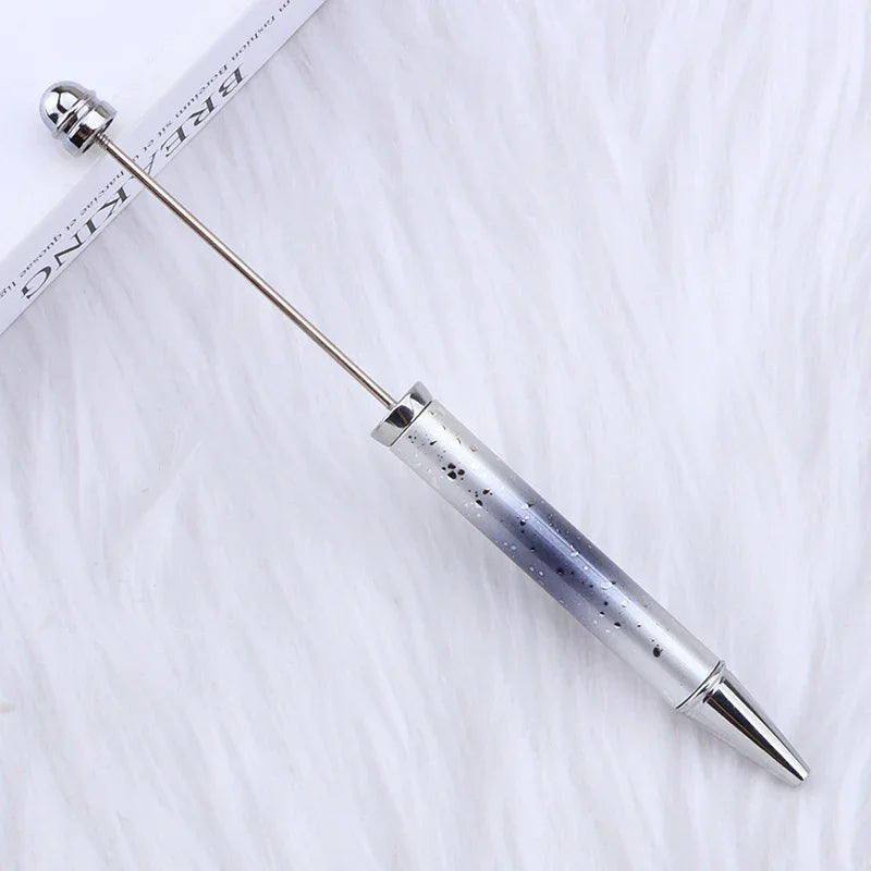 Starry Sky Bead Pen Creative Water Drop Head Gradient Ballpoint Pen Multicolor Beading | DIY Beadable Pen Craft Gift Idea