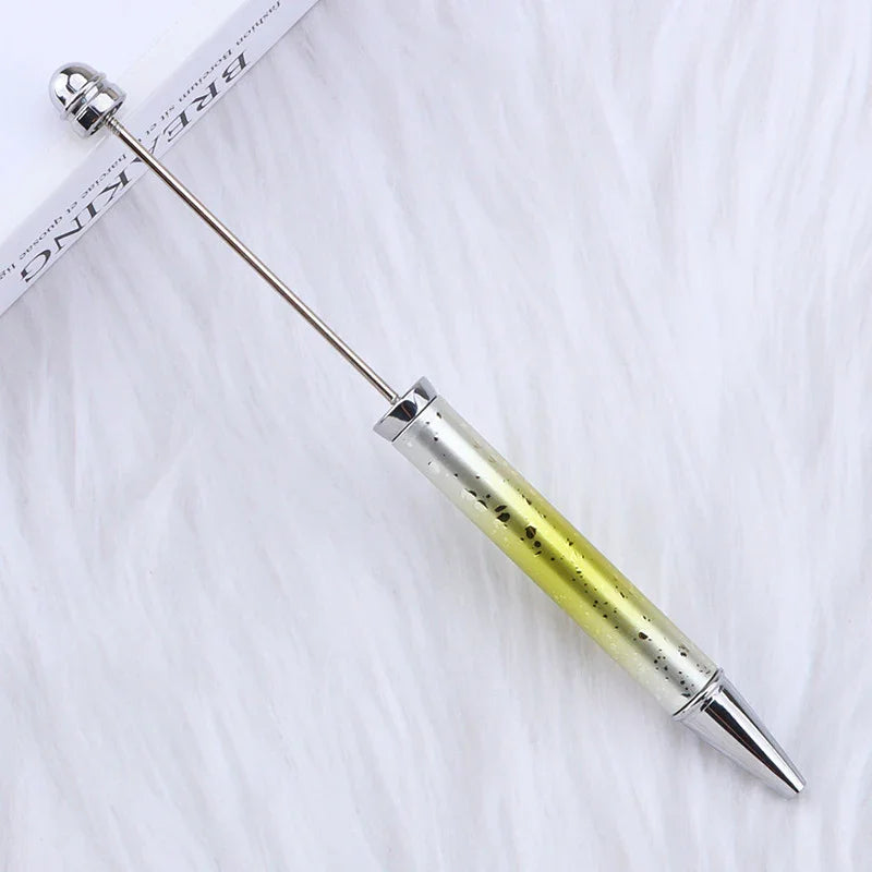 Starry Sky Bead Pen Creative Water Drop Head Gradient Ballpoint Pen Multicolor Beading | DIY Beadable Pen Craft Gift Idea