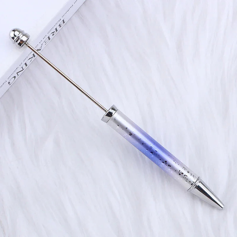 Starry Sky Bead Pen Creative Water Drop Head Gradient Ballpoint Pen Multicolor Beading | DIY Beadable Pen Craft Gift Idea