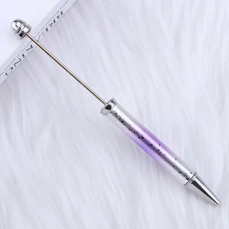 Starry Sky Bead Pen Creative Water Drop Head Gradient Ballpoint Pen Multicolor Beading | DIY Beadable Pen Craft Gift Idea