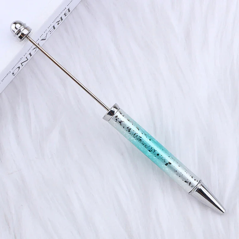 Starry Sky Bead Pen Creative Water Drop Head Gradient Ballpoint Pen Multicolor Beading | DIY Beadable Pen Craft Gift Idea