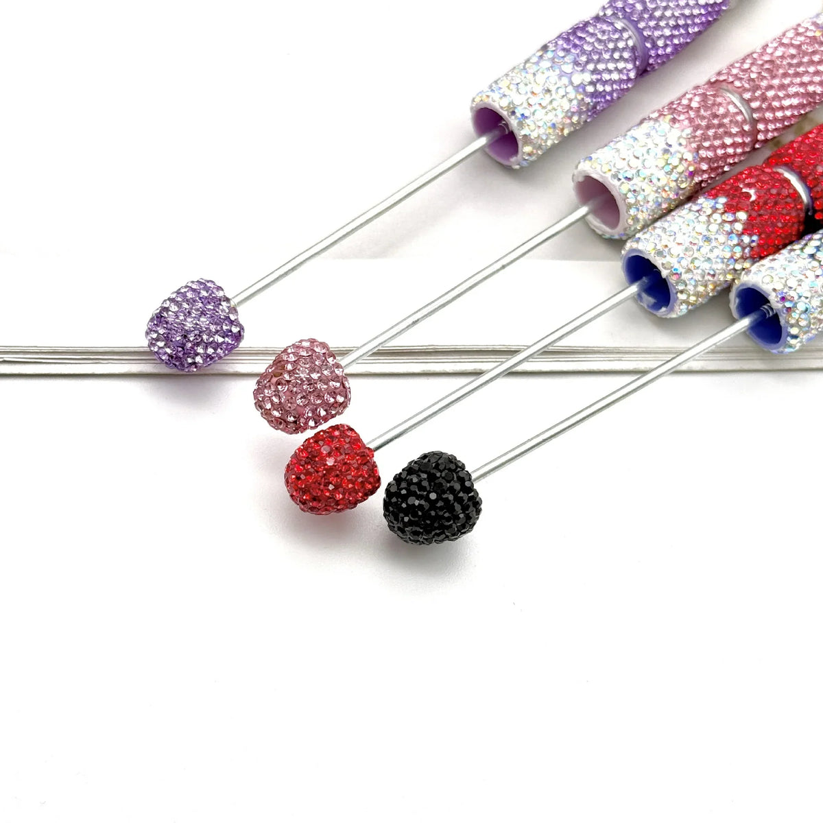 Gradient full diamond bead pen creative full diamond signature ballpoint pen | DIY Beadable Pen Craft Gift Idea