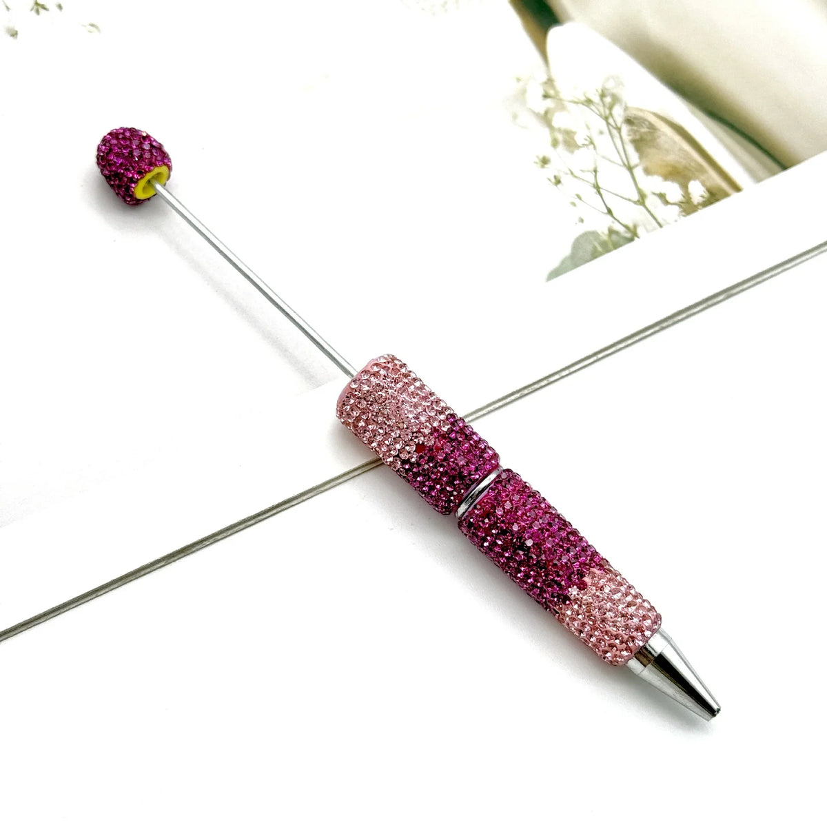 Gradient full diamond bead pen creative full diamond signature ballpoint pen | DIY Beadable Pen Craft Gift Idea