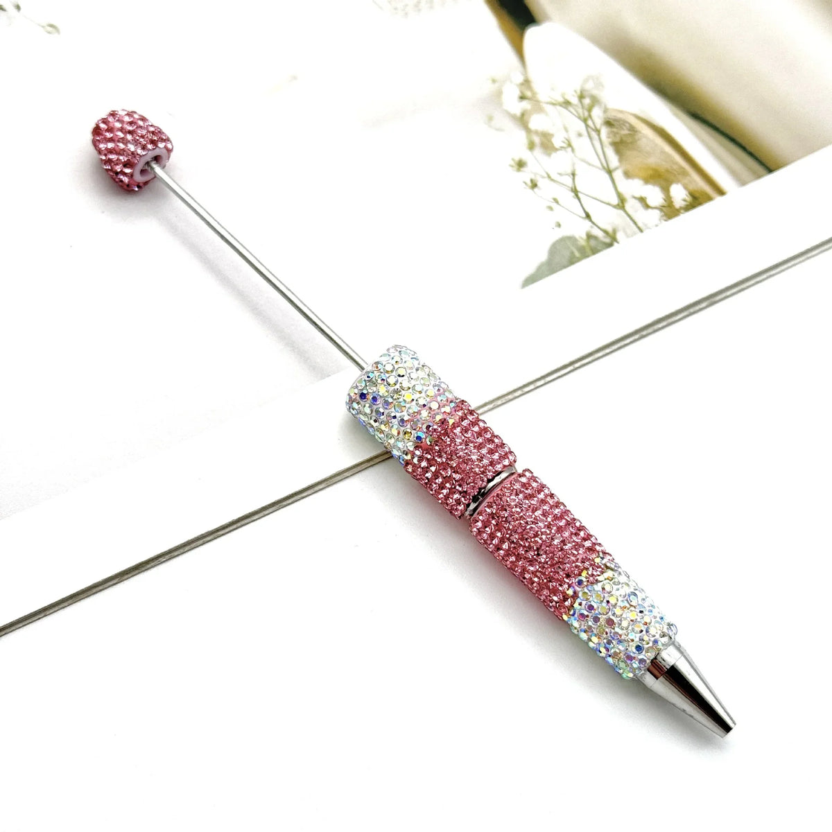 Gradient full diamond bead pen creative full diamond signature ballpoint pen | DIY Beadable Pen Craft Gift Idea