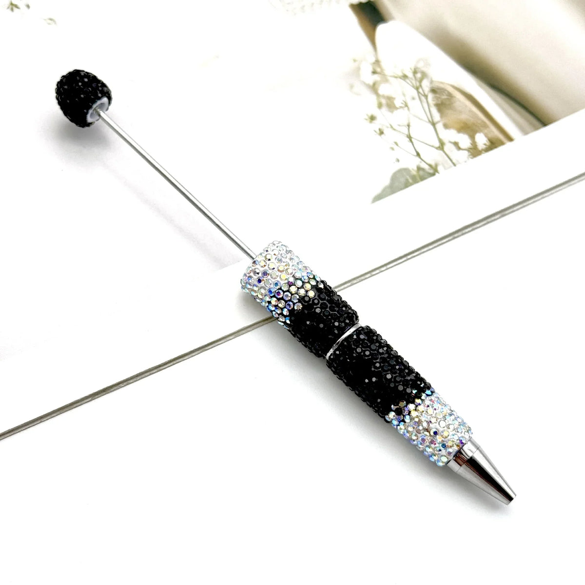 Gradient full diamond bead pen creative full diamond signature ballpoint pen | DIY Beadable Pen Craft Gift Idea