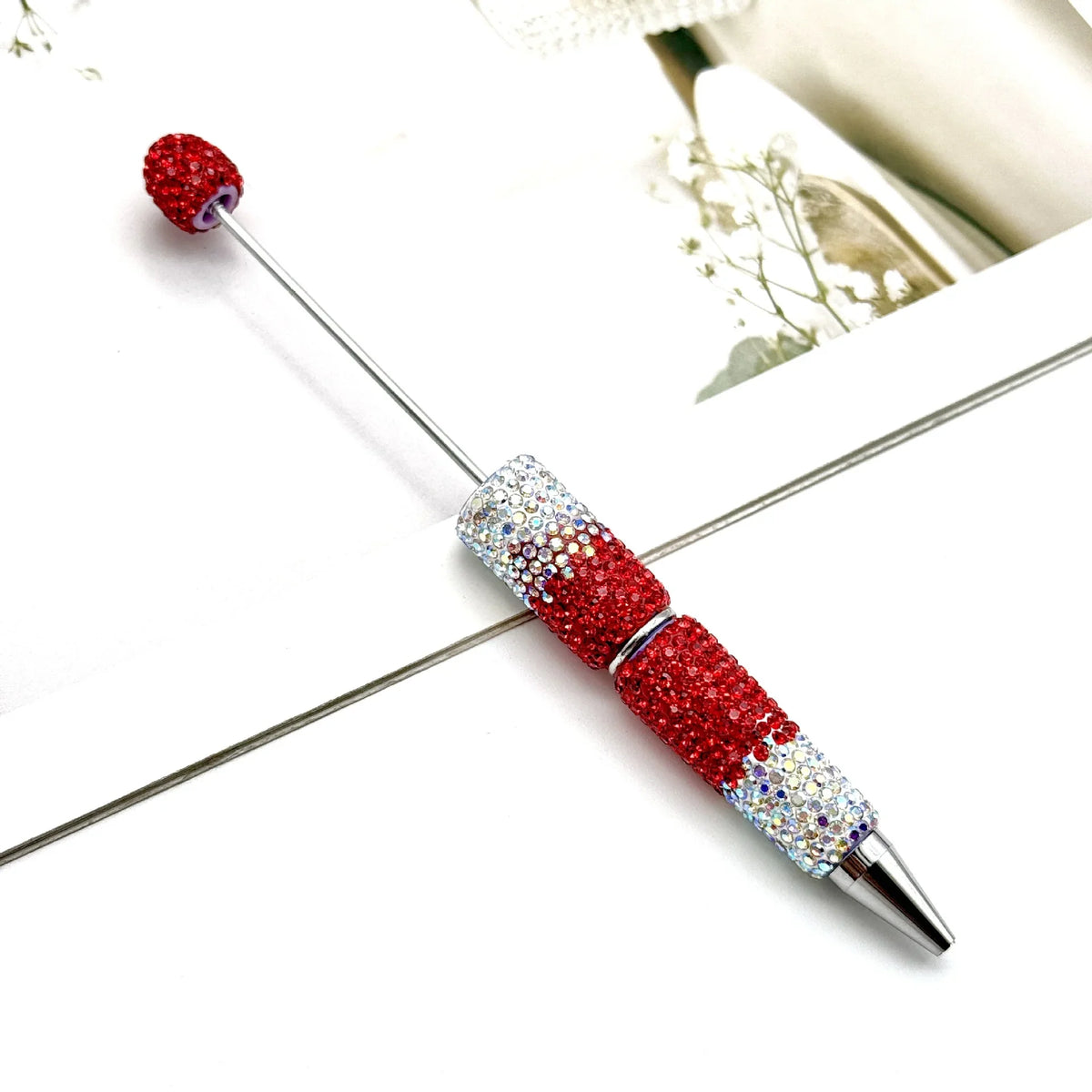 Gradient full diamond bead pen creative full diamond signature ballpoint pen | DIY Beadable Pen Craft Gift Idea