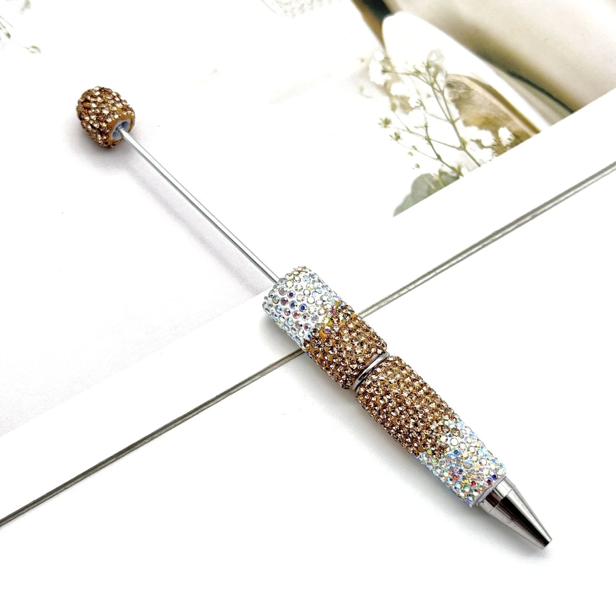 Gradient full diamond bead pen creative full diamond signature ballpoint pen | DIY Beadable Pen Craft Gift Idea