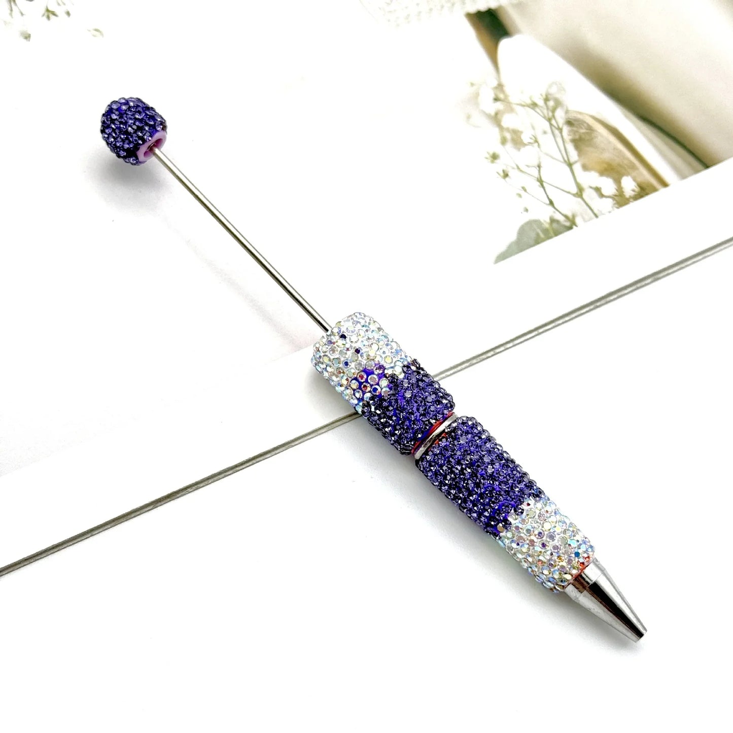 Gradient full diamond bead pen creative full diamond signature ballpoint pen