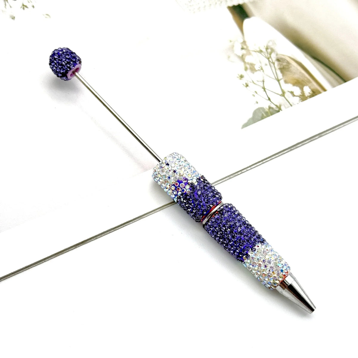 Gradient full diamond bead pen creative full diamond signature ballpoint pen | DIY Beadable Pen Craft Gift Idea