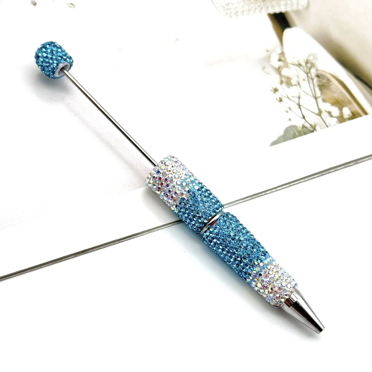 Gradient full diamond bead pen creative full diamond signature ballpoint pen | DIY Beadable Pen Craft Gift Idea