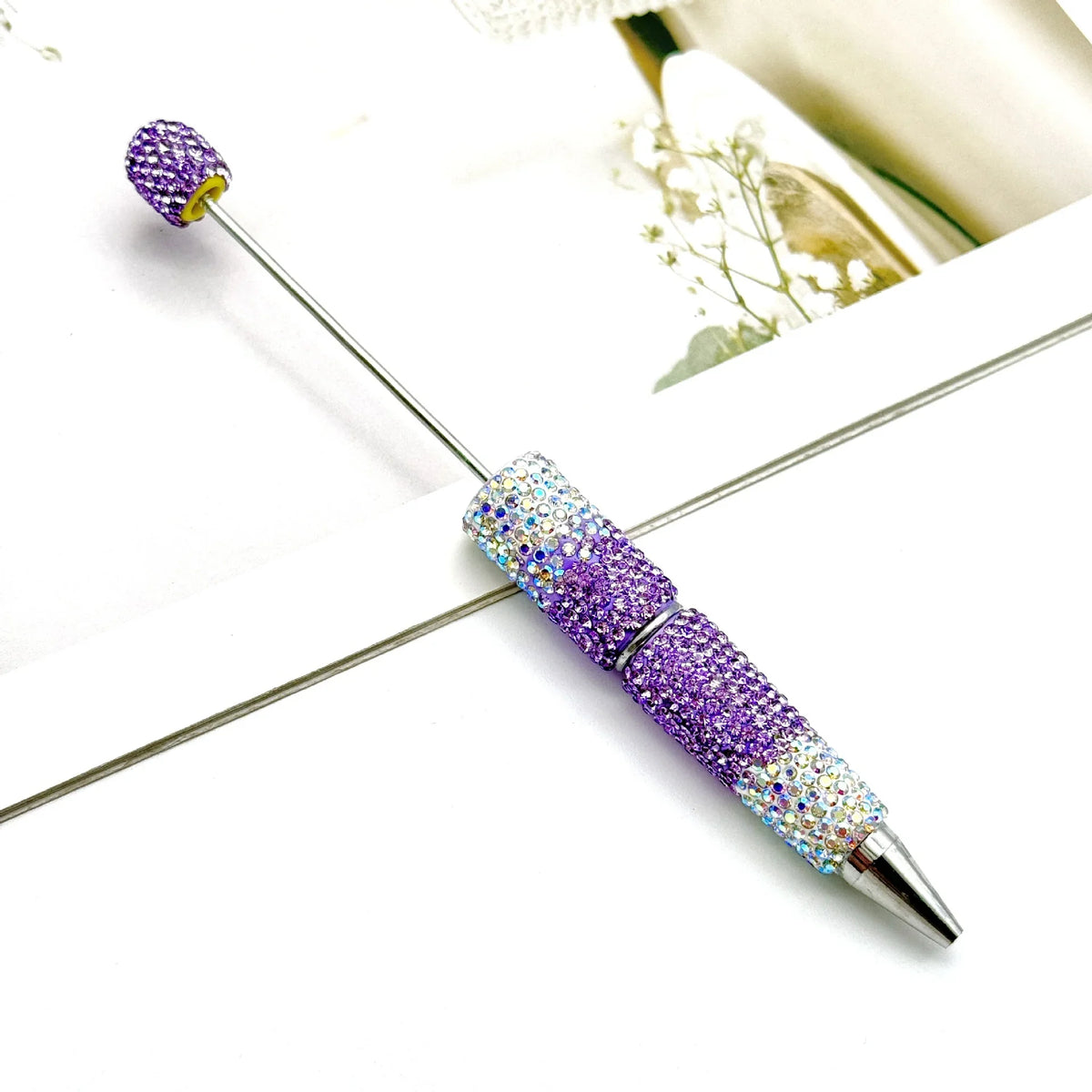 Gradient full diamond bead pen creative full diamond signature ballpoint pen | DIY Beadable Pen Craft Gift Idea