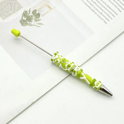 Painted bead pen pure handmade cream cute grain pen