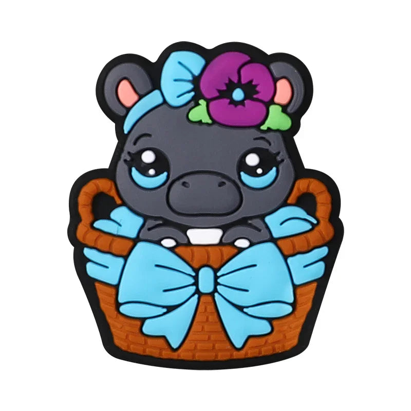 Creative animal silicone beads cute highland cattle children's silicone | Silicone Focal Bead for DIY Keychain & Pen Wrap