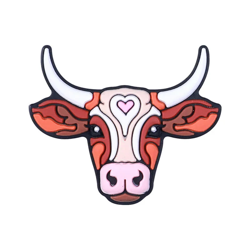Cartoon yak silicone beads DIY   loose beads