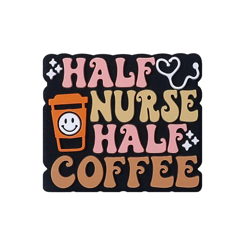 Nurse uniform silicone beads cute cartoon stethoscope loose beads